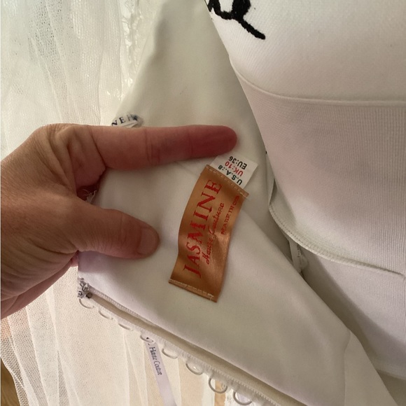 - Jasmine Haute Couture Wedding Gown Dress, sz 8, Silk, Lace, Embroidered … - Picture 7 of 16